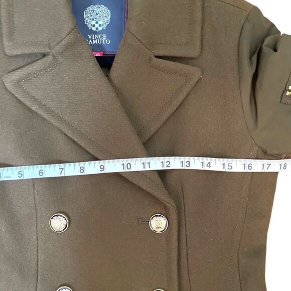 vince Camuto Double Breasted Wool Military Style Peacoat - Picture 13 of 14